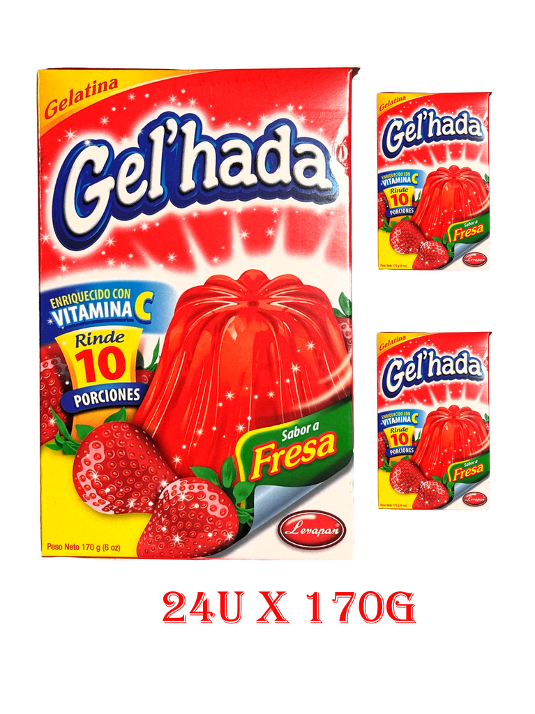Gelatina de fresa CAJA 24/170 G. 
