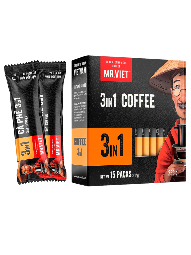 Café instantáneo,3 en 1 Caja 6 x 6 x 255 g (15 bolsitas de 17 g) 