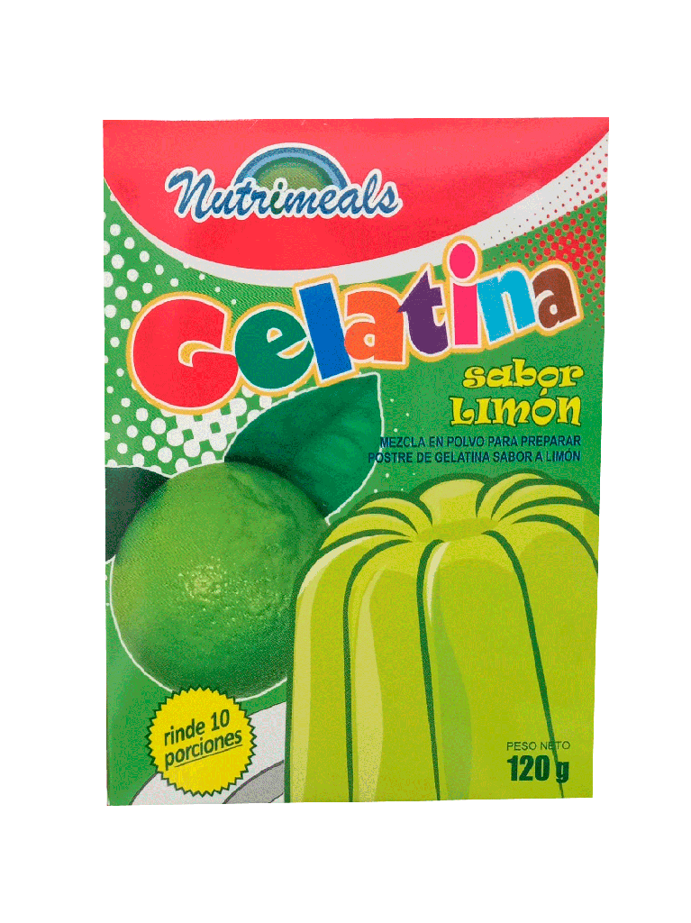 Gelatina Sabor Limón NUTRIMEALS 48 x 120 g 