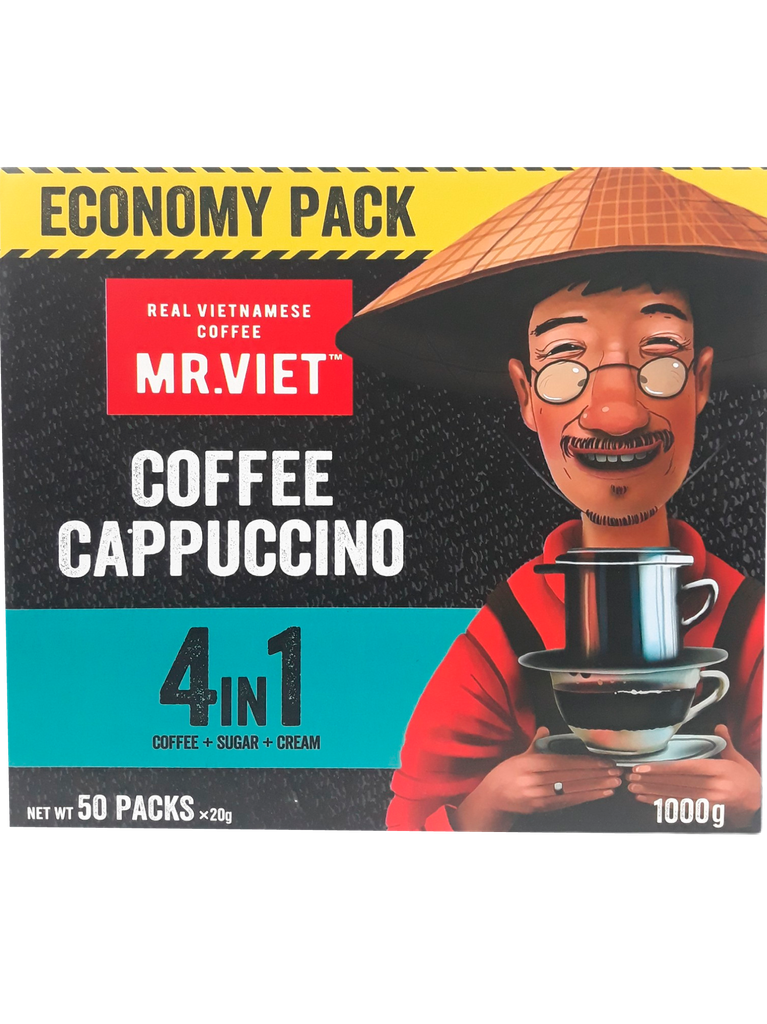 Café Instantáneo 4 en 1 Cappuccino Familiar MR. VIET 8 x1kg 50 sobres x 20 g