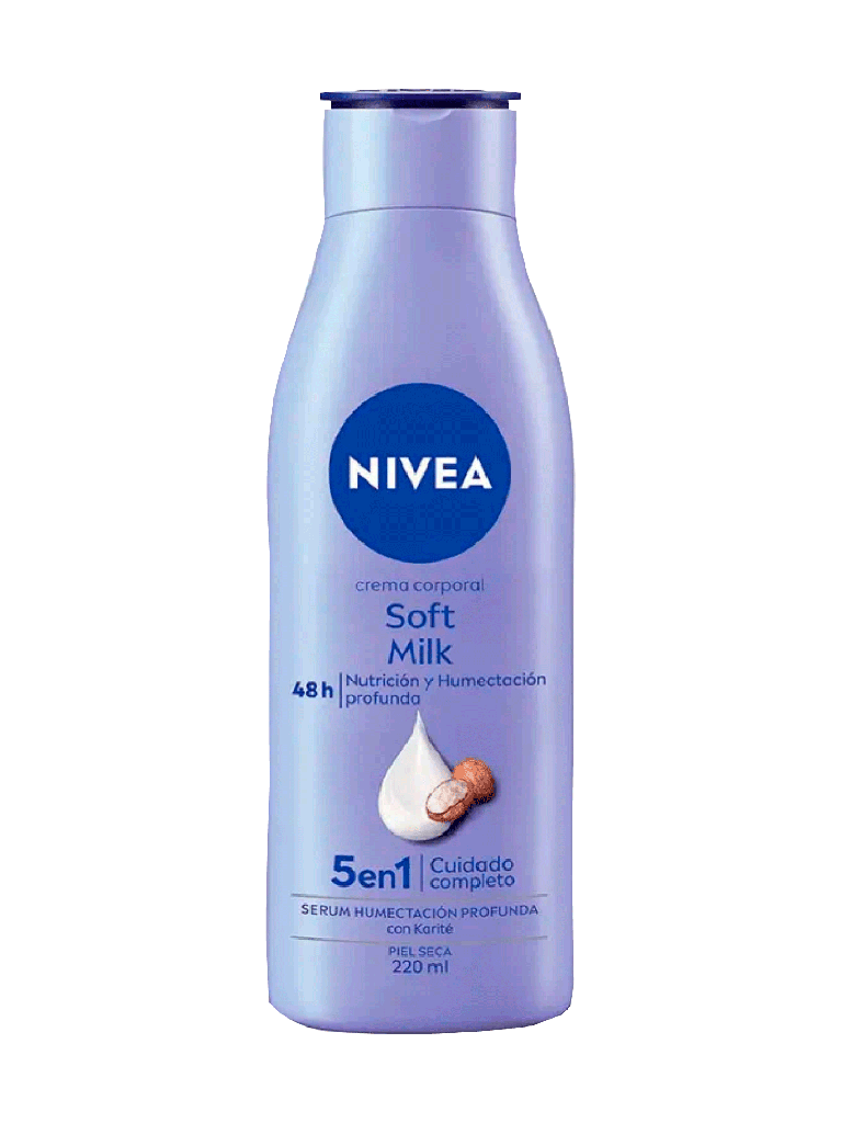 Loción Corporal  BODY MILK Soft Seca NIVEA 12 x 220 mL 