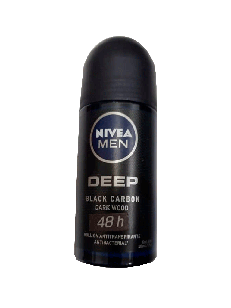 Desodorante en Roll on Deep Black NIVEA 12 x 50 mL 