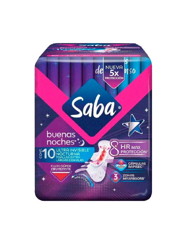 Toallas Higiénicas Buenas Noches Ultra SABA 12 x 10