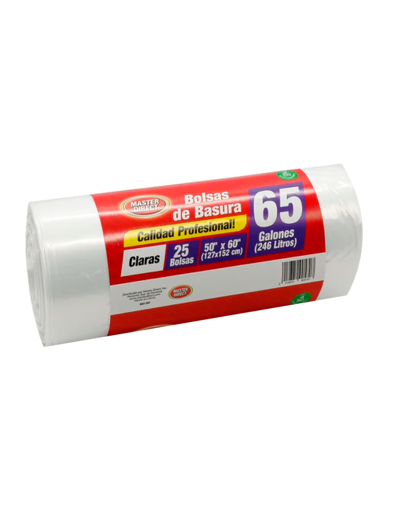Bolsas de Basura Biodegradables en Rollos MASTERDIRECT 2 x 50" x 60" 65 gal 246 L