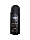 Desodorante Hombre Roll On Deep Black Carbón NIVEA 12 x 50 mL